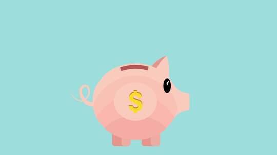 猪猪储蓄罐往里面存钱储蓄的概念
