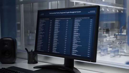 半导体工厂设备管理系统电脑屏幕