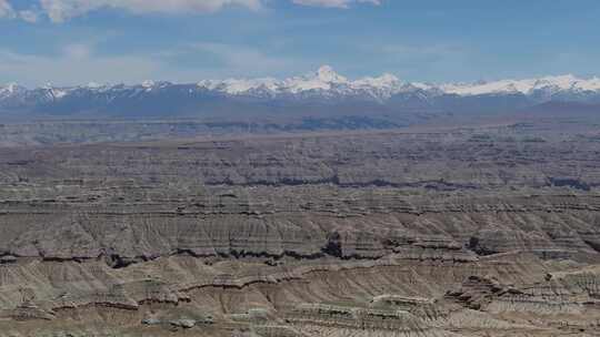 航拍西藏阿里札达土林地质公园全景