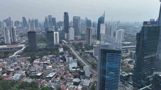 原创 印尼雅加达城市高楼航拍风光