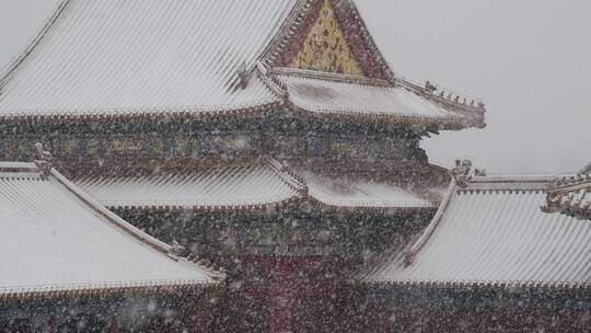大雪中的北京故宫