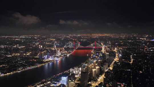 上海杨浦大桥夜景 黄浦江夜景