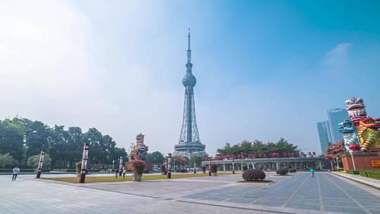 佛山_电视塔_天空大范围延时4K