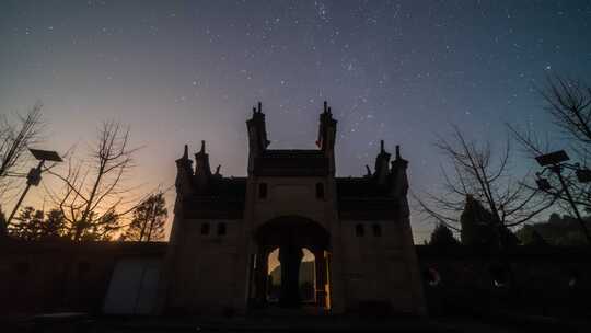 湖北天台山星空银河延时