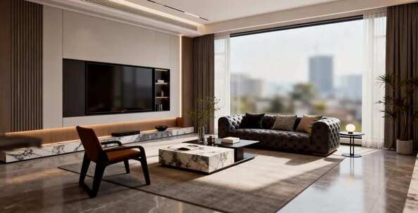 现代风格客厅室内场景