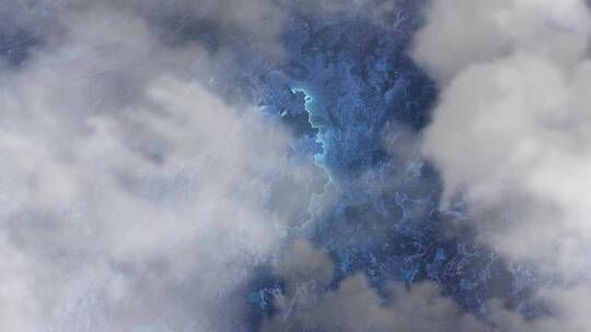 永州市地图-云雾俯冲勾勒轮廓