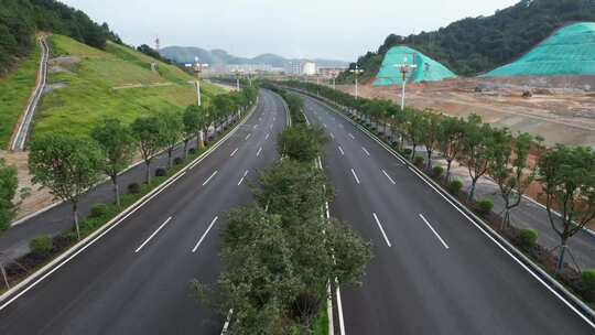 福建省南平市武夷新区古闽大道航拍