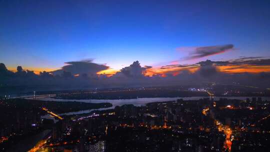 夏天 晚霞 云层 黄昏 日落 天空 海南 空镜