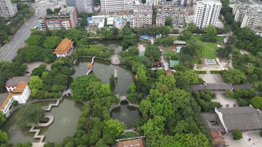 福建福州大学校园环境航拍