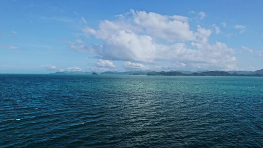 4k航拍深圳东部沿海大海美丽风景