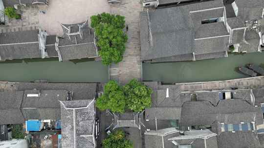 浙江乌镇5A景区江南水乡航拍