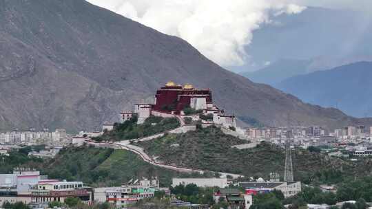 拉萨布达拉宫航拍