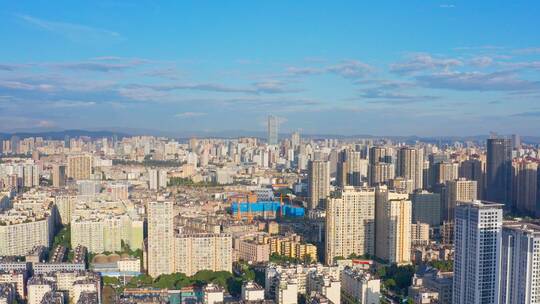 昆明二环西路楼顶航拍昆明城全景