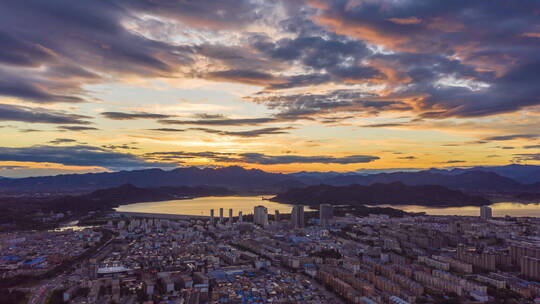 北京怀柔城市夜景4K航拍延时