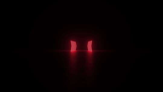 红色霓虹灯照亮黑暗的房间视频素材模板下载