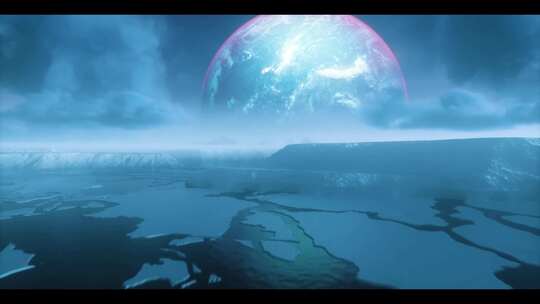 外星球科幻冰雪场景视频素材模板下载
