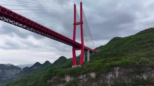 航拍贵州鸭池河大桥