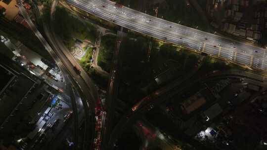 深圳盐田港夜景航拍