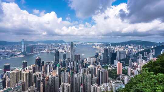 香港城市天际线延时摄影