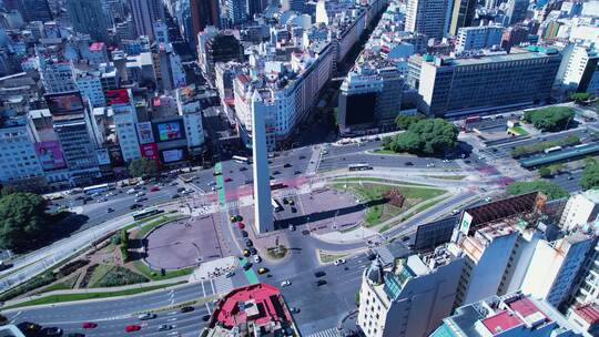 阿根廷布宜诺斯艾利斯。旅游地标城市的市中