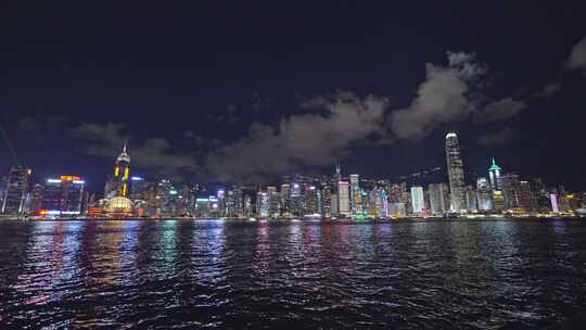 香港维多利亚港多角度灯光秀夜景