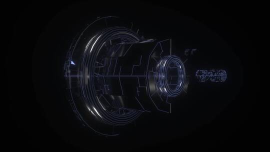 抽象星际飞船创意C4D动画