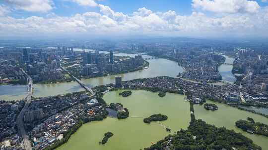 8K震撼惠州城市天际线全景航拍延时