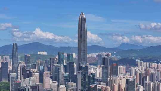 深圳福田蓝天白云