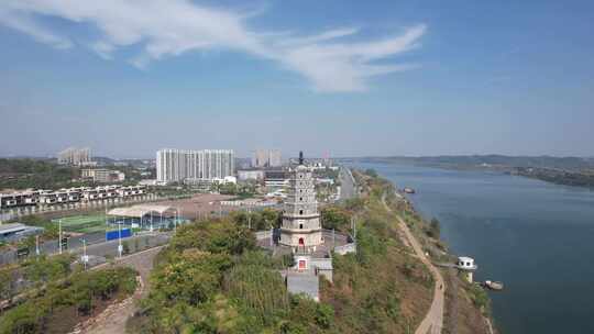 湖南衡阳来雁塔地标建筑航拍