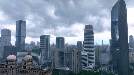广州珠江新城航拍合集视频素材模板下载