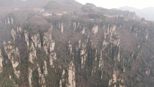 航拍湖南张家界武陵源天子山御笔峰十里画廊