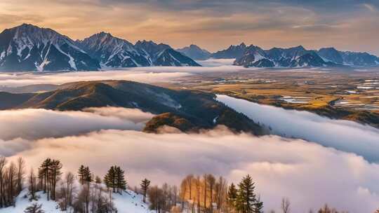 山间云海日出全景