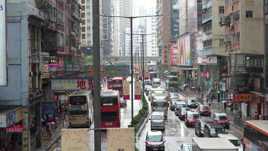 香港城市街头街道街区