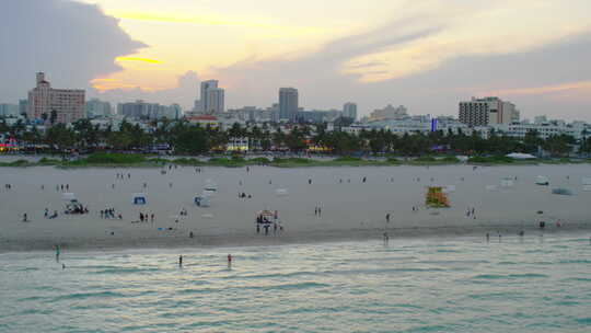 迈阿密海滩的鸟瞰图