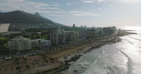 城市建筑，海洋，海岸，丘陵