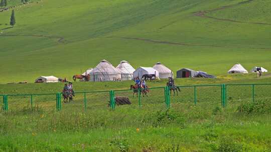新疆那拉提草原游牧人家