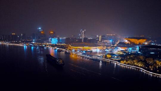 黄浦区黄浦江夜景视频素材模板下载