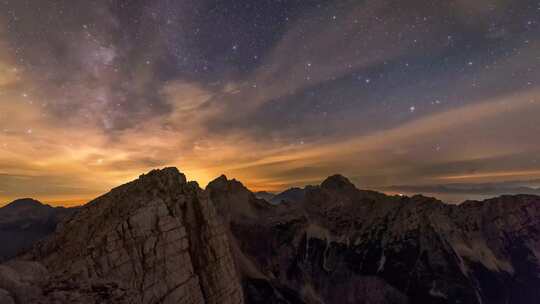 星空银河夜晚天文自然美景夜晚繁星