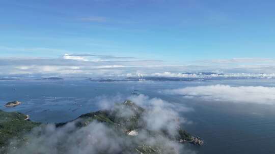 汕头南澳岛大海岛屿云海航拍