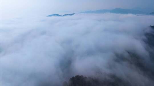 浙江衢州开化山区农村云海风景风光航拍延时视频素材模板下载