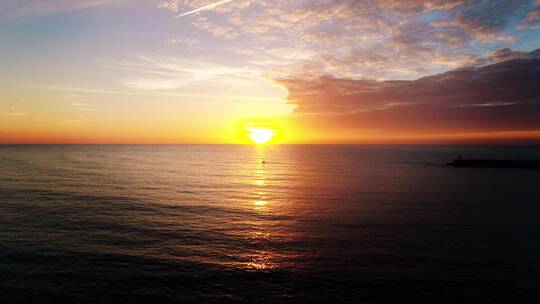 海边的日落美景视频素材模板下载