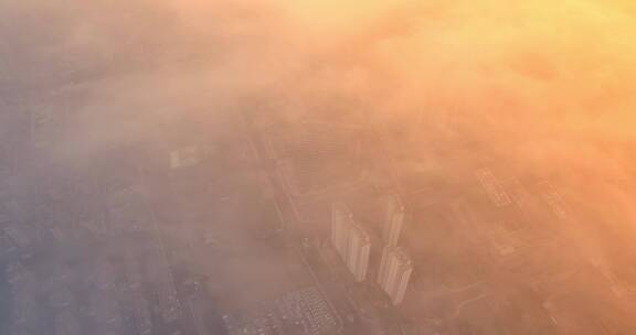 杭州未来科技城建筑云雾