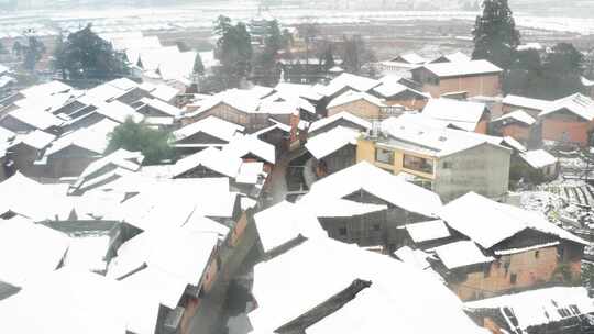 宁德周宁鲤鱼溪屋顶白雪皑皑