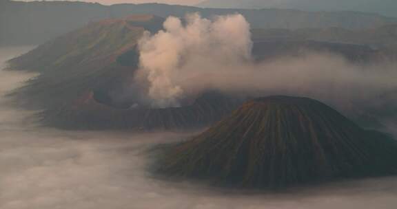 航拍印尼Bromo火山