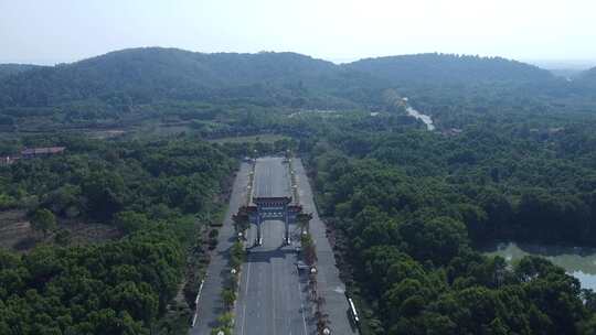 武汉江夏区龙泉寺航拍