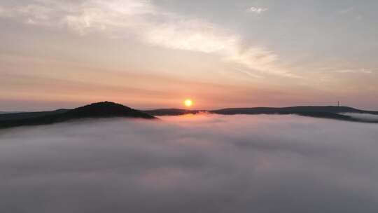 航拍山川日出云海