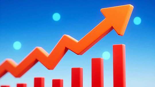 上升的金融图表数据素材