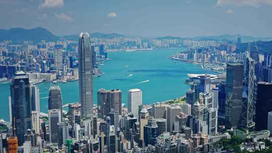 【正版素材】香港大景全景大气俯拍