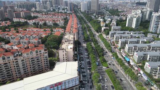 城区道路航拍视频素材模板下载