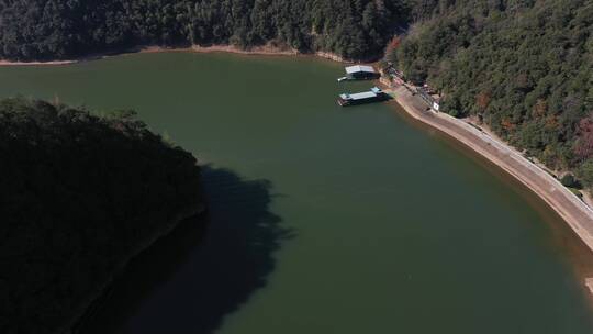 航拍浙江绍兴五泄景区